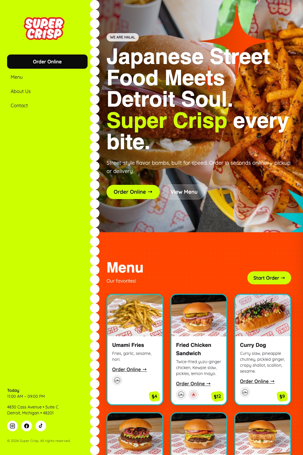 Super Crisp homepage